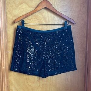 Mimi Chica Black Sequined Shorts, Large